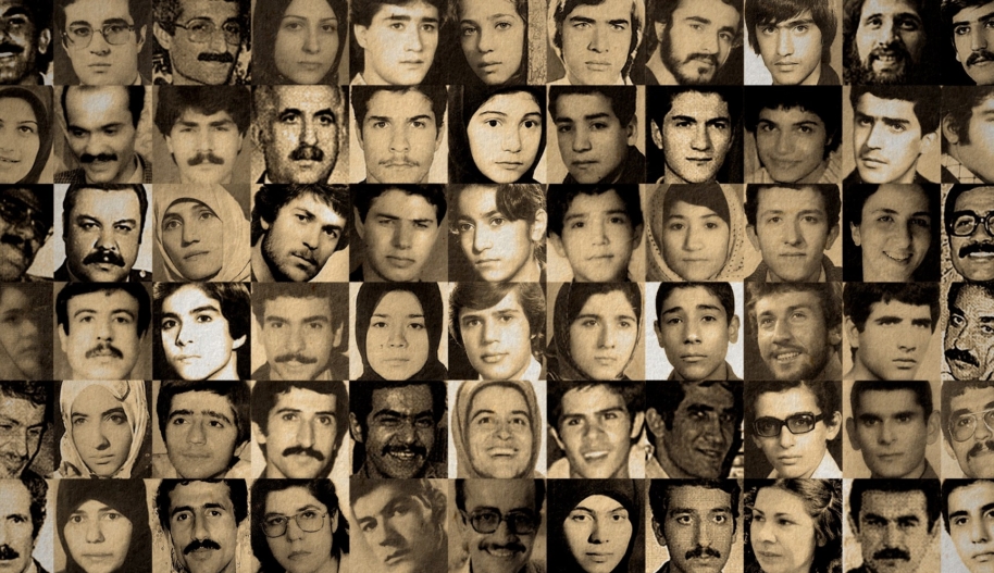 Iran 1988 mass prisoner killings photo collage by Amnesty International